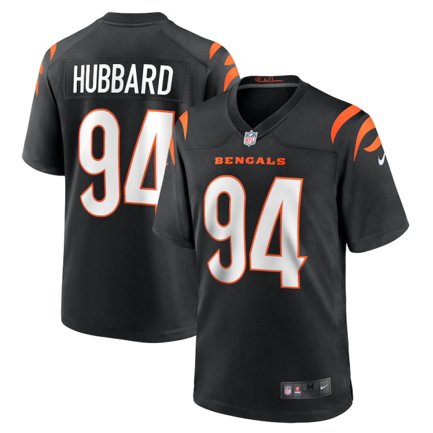 mens nike sam hubbard black cincinnati bengals game jersey